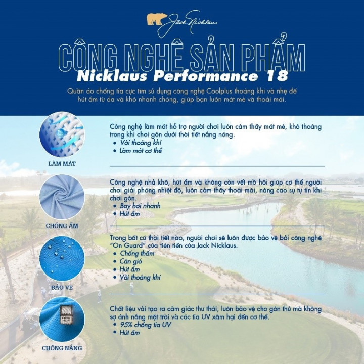 Thời trang gôn Jack Nicklaus đáp ứng nhu cầu về quy tắc chuẩn mực “Golf Etiquette” - Ảnh 1.